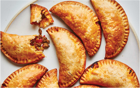 Ground Beef Empanadas: Protein: 9g, Carbs: 19g, Fat: 7g